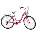Mestský bicykel 28" Kozbike KOZ13 6 prevodový Koralový (lososový)